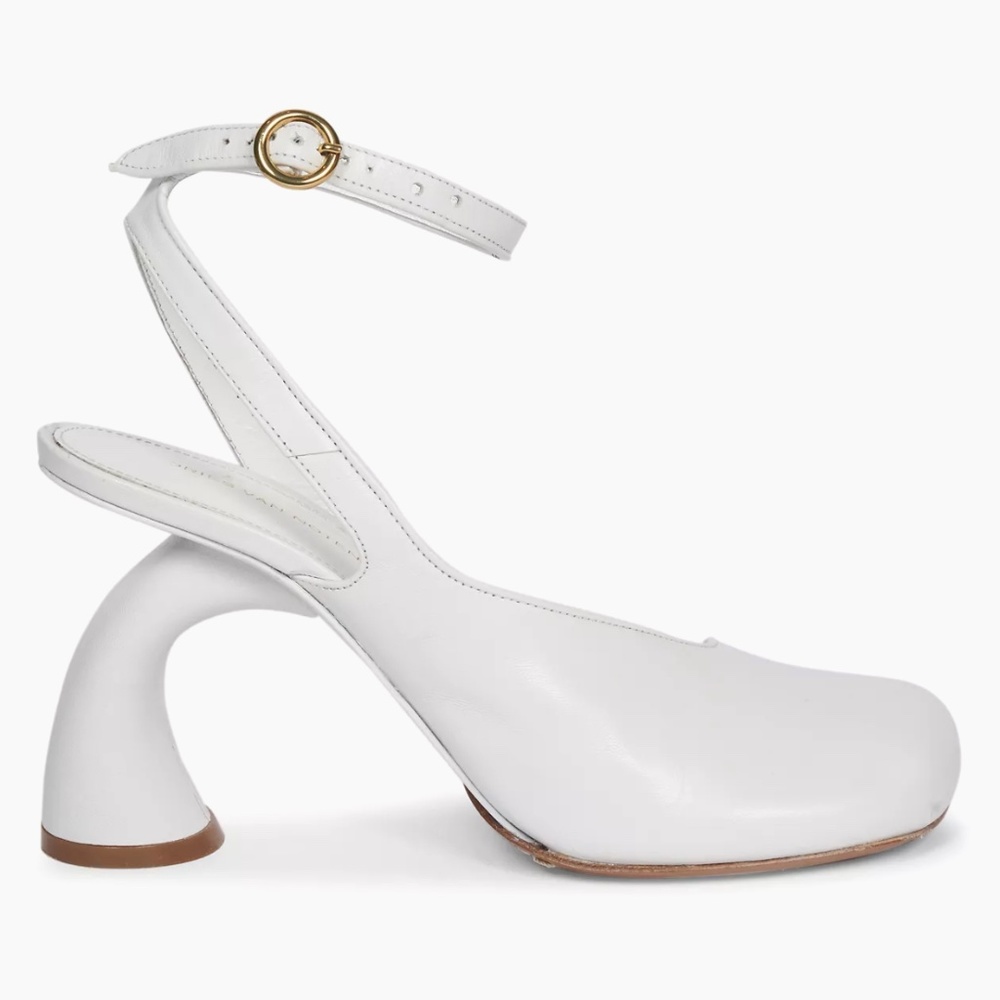 Dries Van Noten White Sculptural Heels